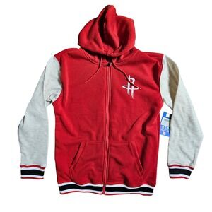 Houston Rockets NBA Ultra Game Zip Up Hoodie M Colorblock Varsity VZMI286F NWT